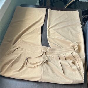 Calia Beige Wide Leg Drawstring Pants size Large